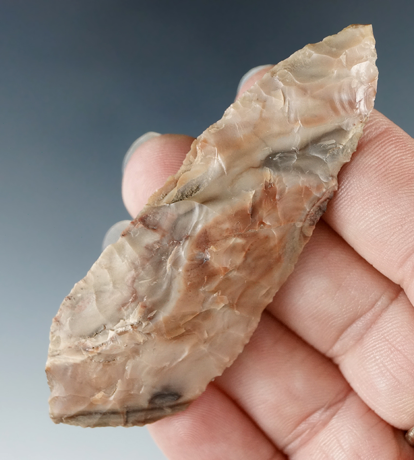 2 13/16" Columbia Plateau made from attractive mottled pink and gray Jasper. Washington.