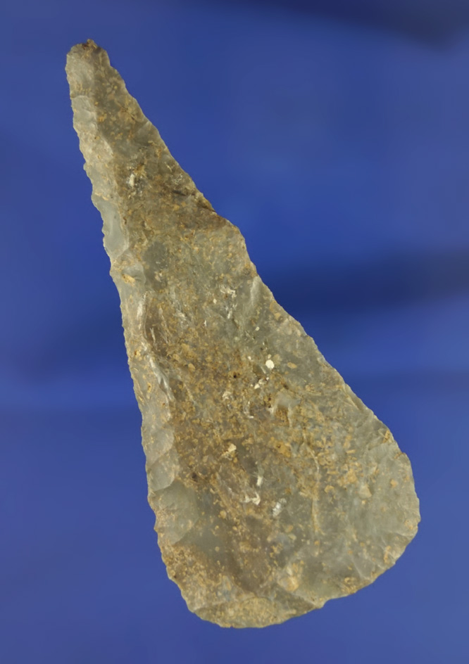 3 3/8" Cobbs Triangular Knife found in Kentucky/Indiana made from Hornstone.  Dickey COA.