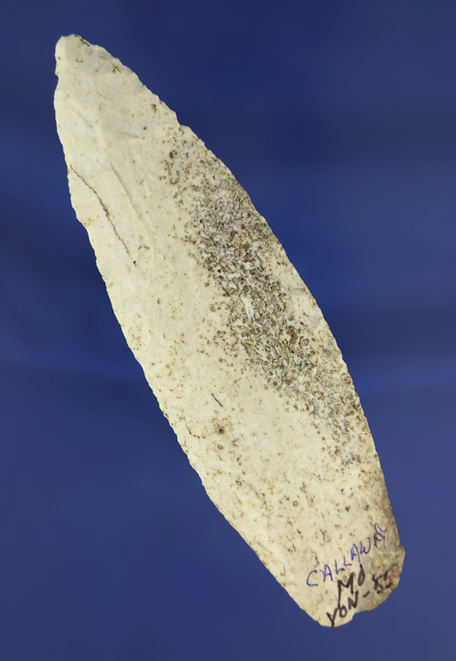 4 3/4" Karnak Knife with nicely ground lower edges found in Callaway Co.,  Missouri.