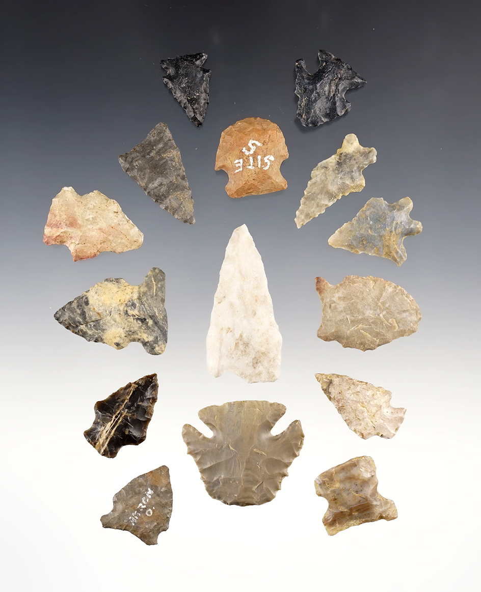 Set of 15 Midwest points. The largest is 1 7/8".