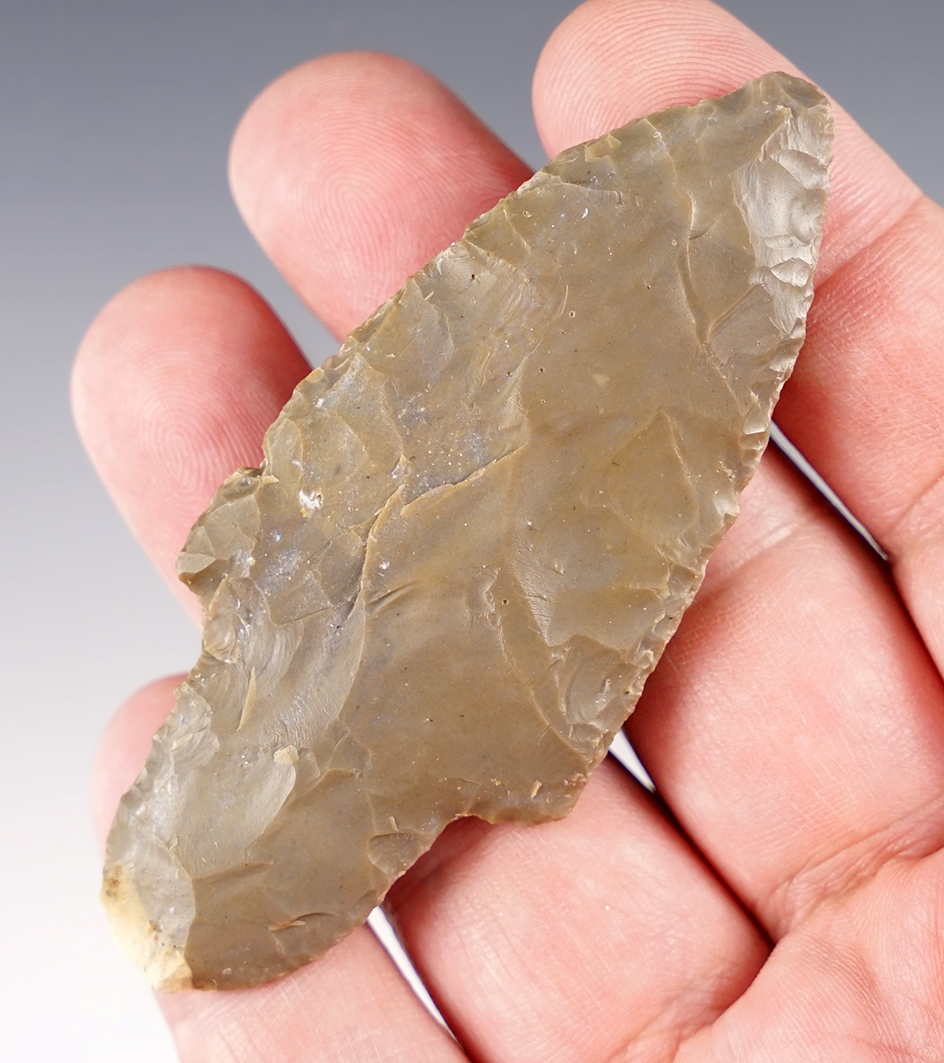 3 3/16" classic Adena made of Indiana Hornstone.