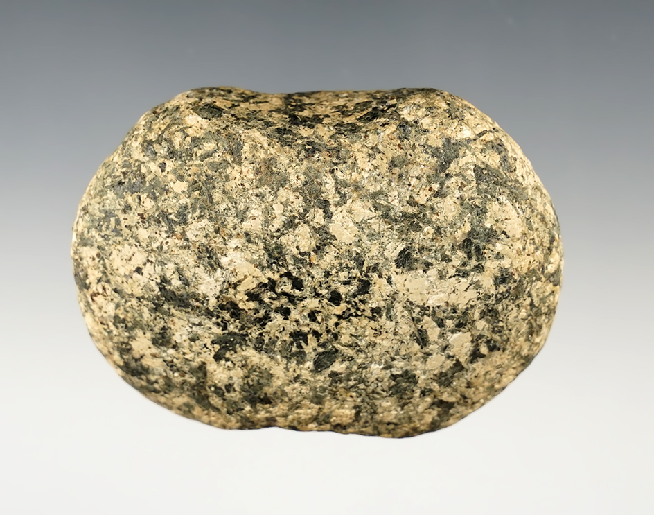 3 1/4" wide Hardstone Bannerstone that is undrilled. Found in Shelby Co., Ohio.