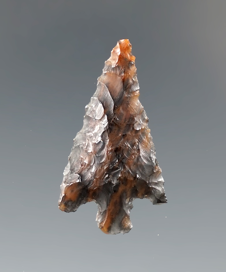 1 1/8" Columbia Plateau made from triple-flow obsidian found in Oregon.