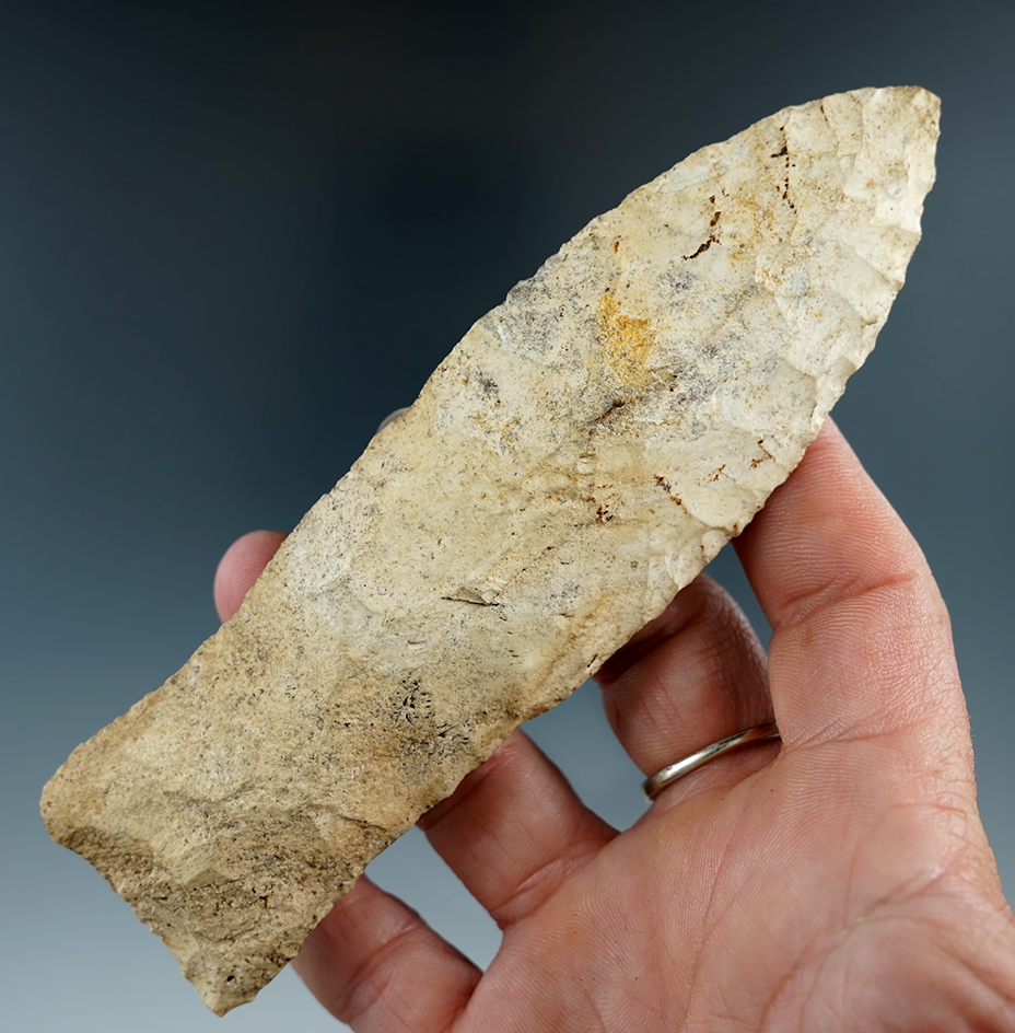 5 5/16" nicely styled Knife or spear found in Missouri.  Ex. George L. Brooks Jr. collection.