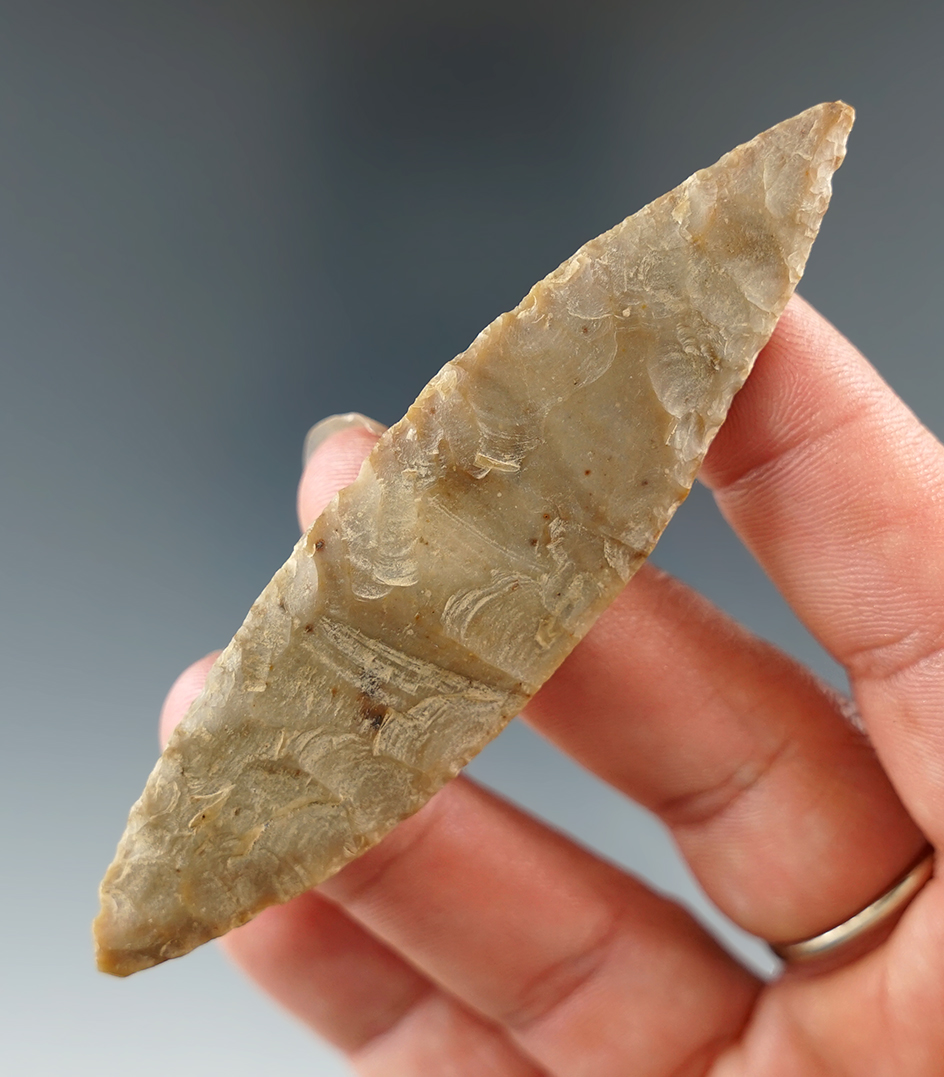 3 1/2" Lerma made from Edwards Plateau Chert, found in Southwestern Texas. Bennett COA.