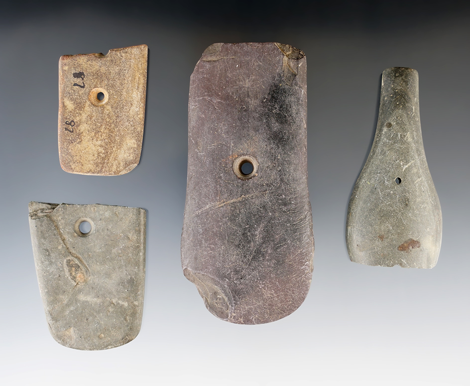 Four pieces of damaged Ohio slate, largest is 4 1/2". All found in Ohio.