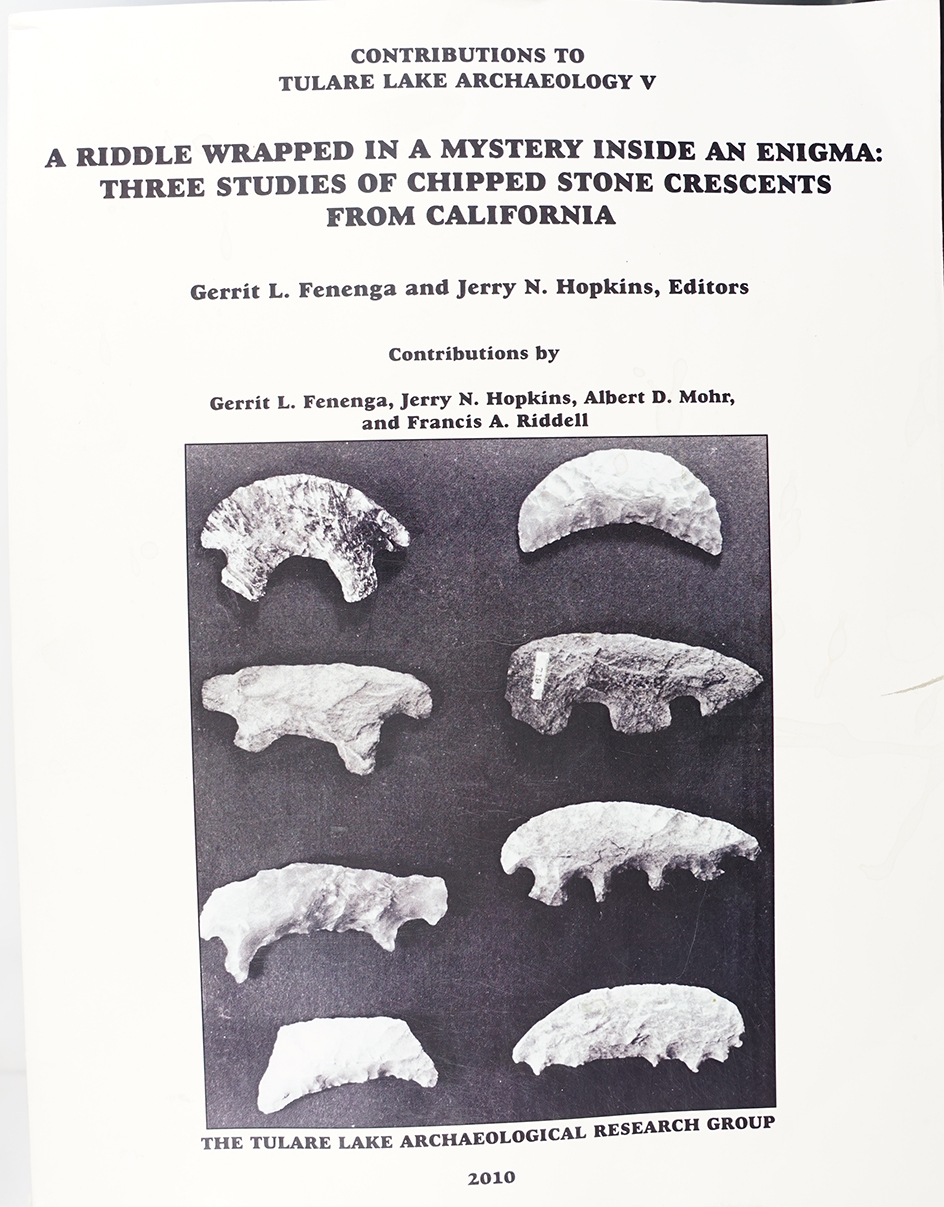 Book: "Contributions to Tulare Lake Archaeology V", 2010.