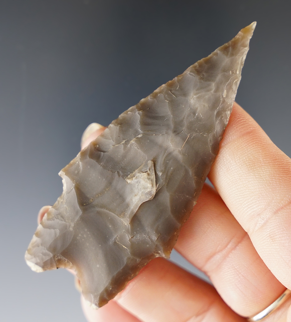 Outstanding 3" Pedernales with a needle tip. Found in Kerr Co., Texas -Rogers COA.