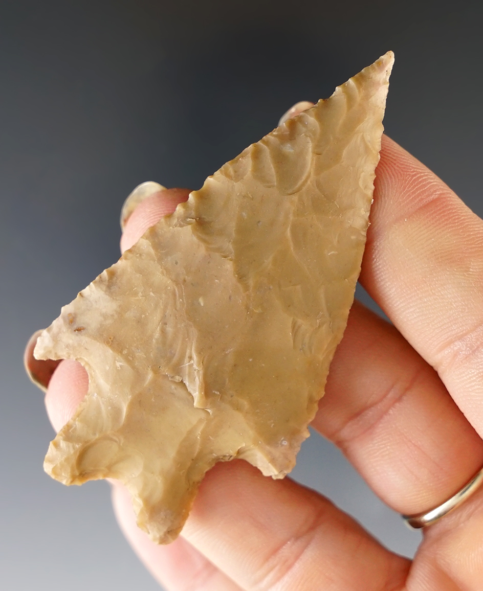 Thin and well made 2 7/8" Pedernales found in Kerr Co., Texas. Comes with a Rogers COA.