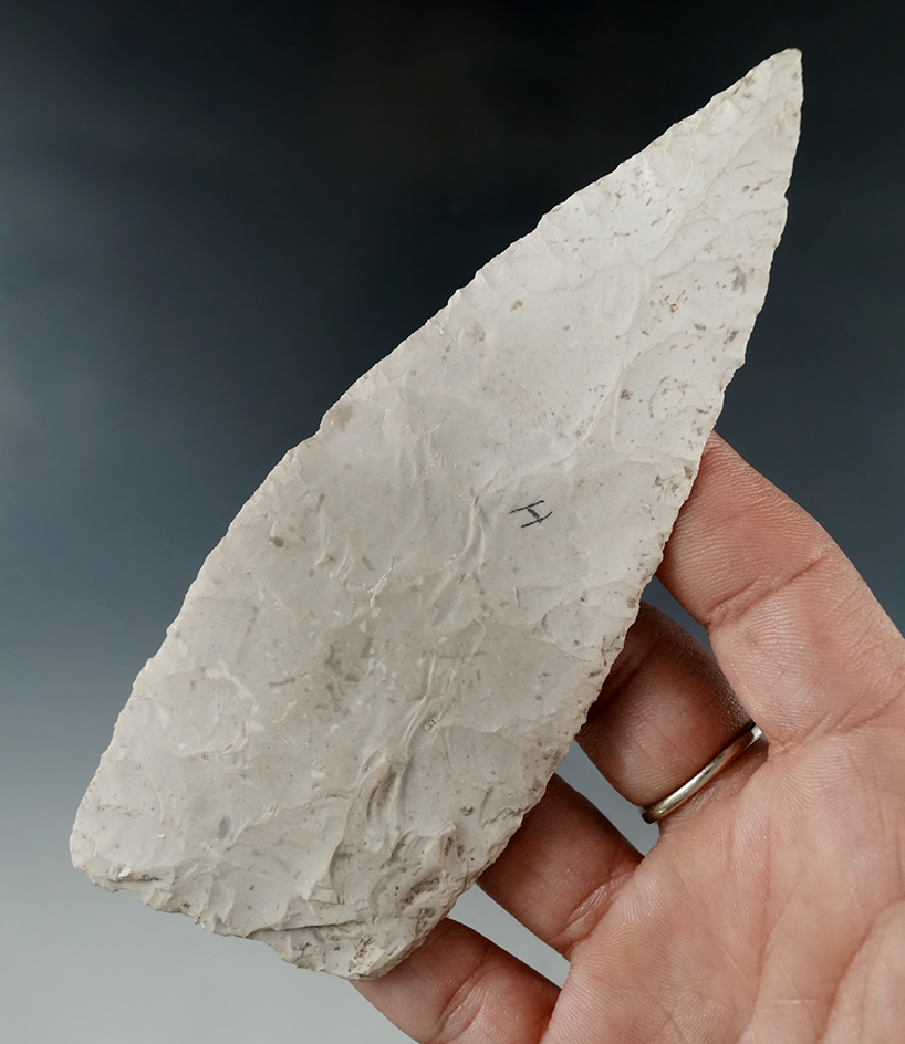 Ex. Museum! Large, thin and well flaked 5 3/16" Flint blade found in Texas.
