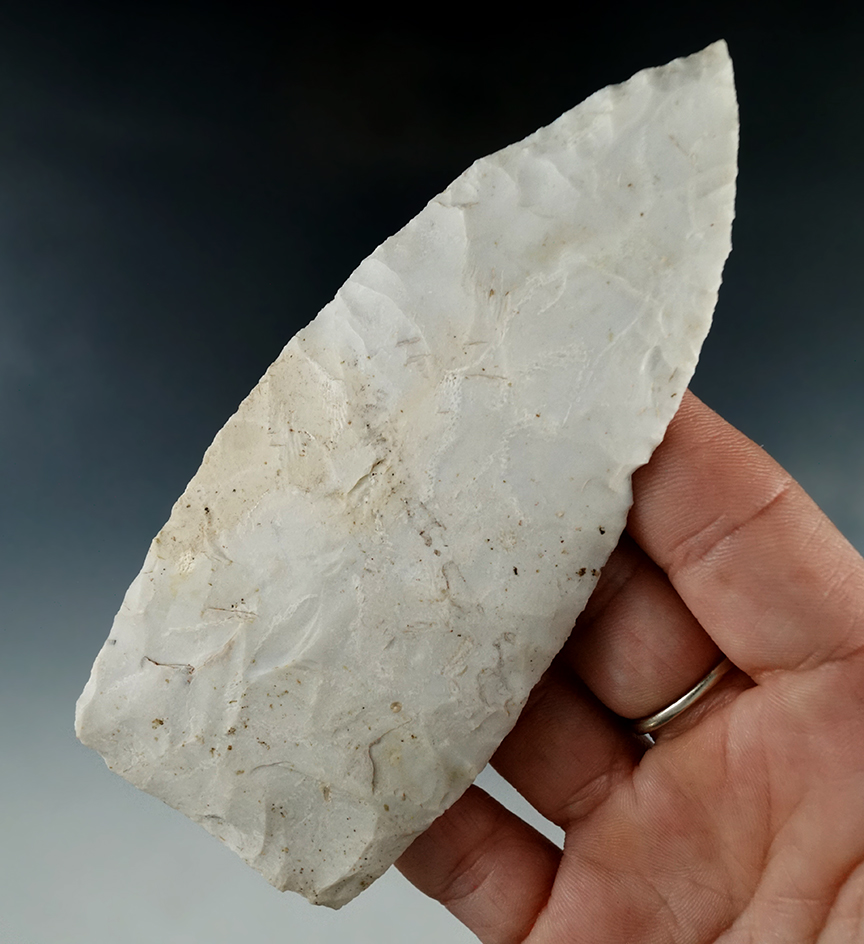 Nicely styled 4 5/8" Flint blade found in St. Charles, Missouri