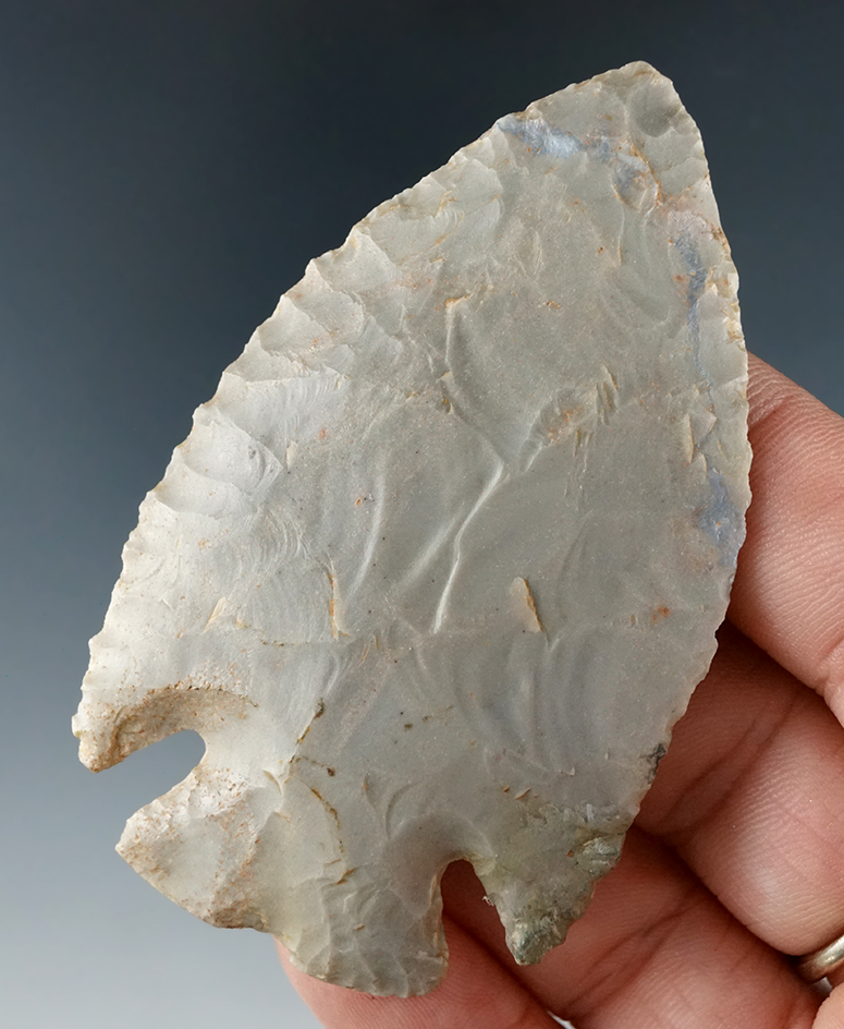 Beautiful material! 2 7/8" notched base Dovetail with restoration to one ear - Kentucky.