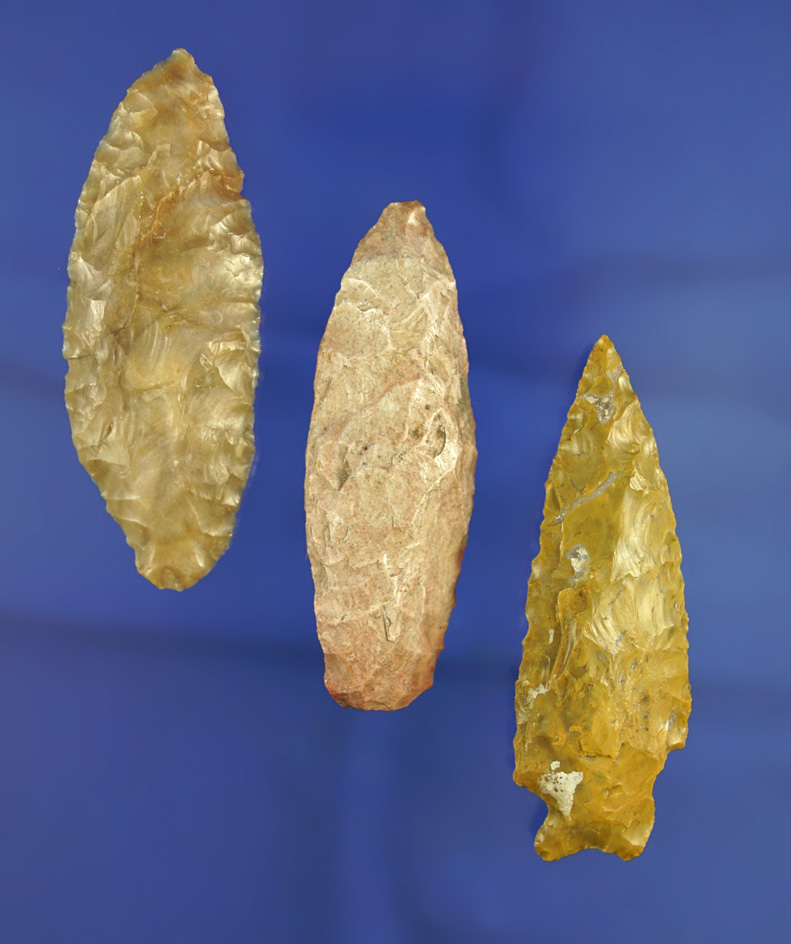 Set of three nice Columbia River Knives, largest is 2 5/8".