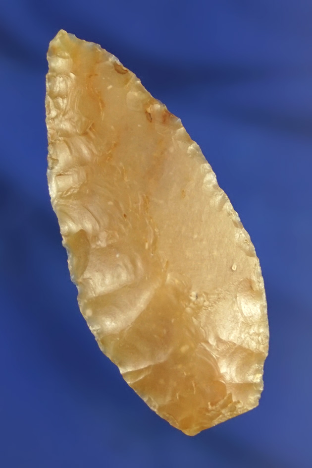 Thin and very well flaked from beautiful material! 2 1/16" Cascade found in the Columbia River