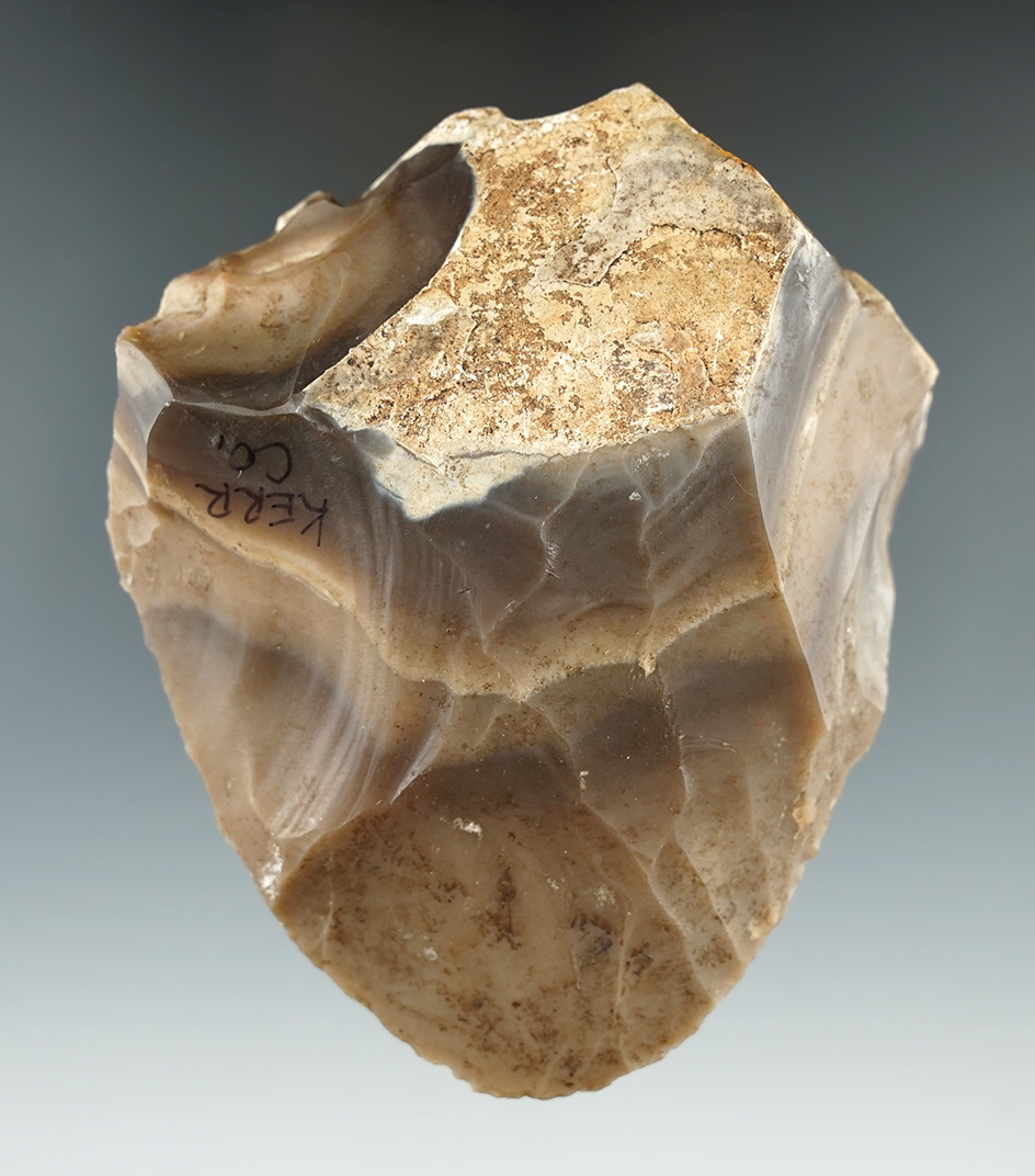 4 1/4" Kerrville Knife made from Edwards Plateau Chert, found in Kerr Co., Texas. Davis COA.