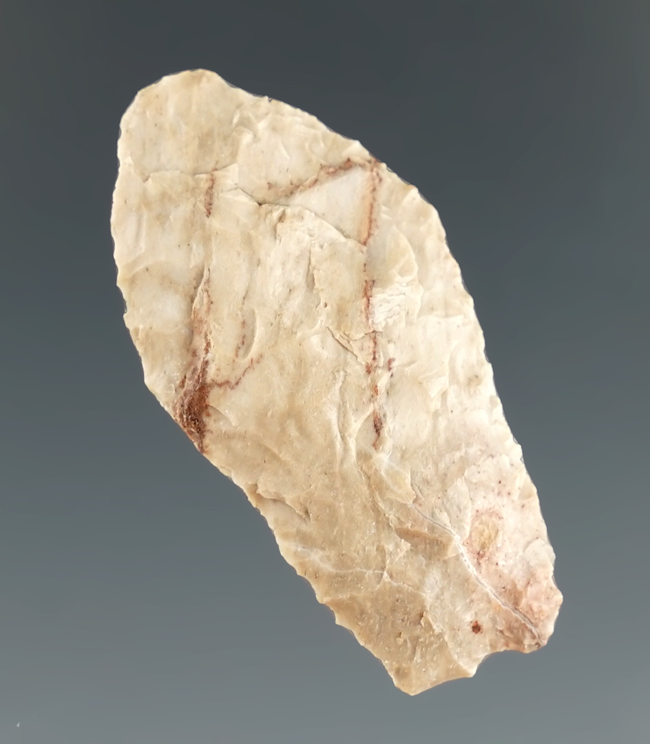 1 3/8" Spedis made from Banded  Chert, found near the Columbia River, Oregon. Ex. Jim Hogue.