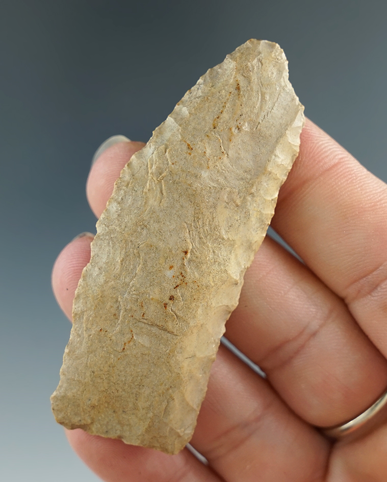 2 5/8" Fluted Paleo Knife found in Indiana.
