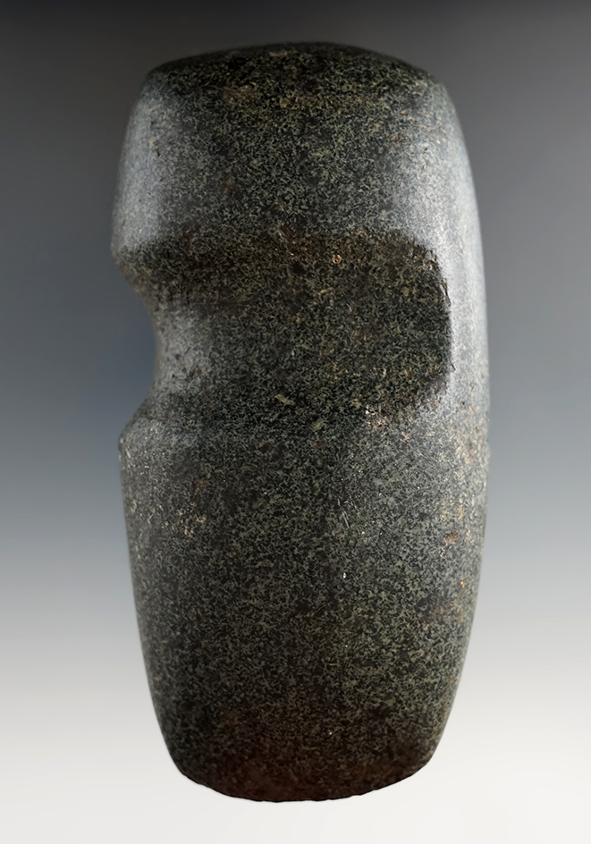 Exceptional 4 3/4" Long 3/4 Groove Hohokam Axe in perfect condition. Speckled Diorite.