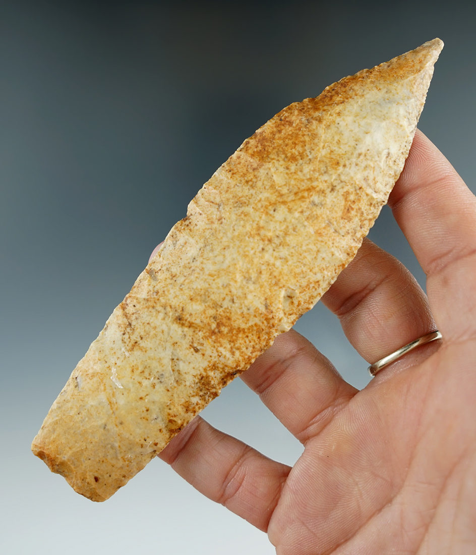 5 1/8" Sedalia made from Burlington Chert, found in Missouri.