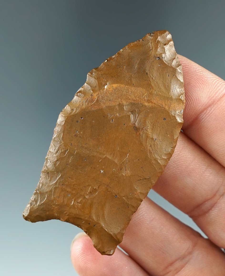 2 1/4" Quad made from brown Jasper, found in Tennessee. Davis G-9 and Bennett COAs.