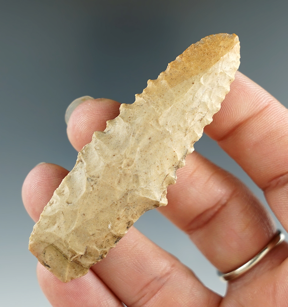 2 3/4" Wells found in Bell Co., Texas. Comes with a Rogers COA.