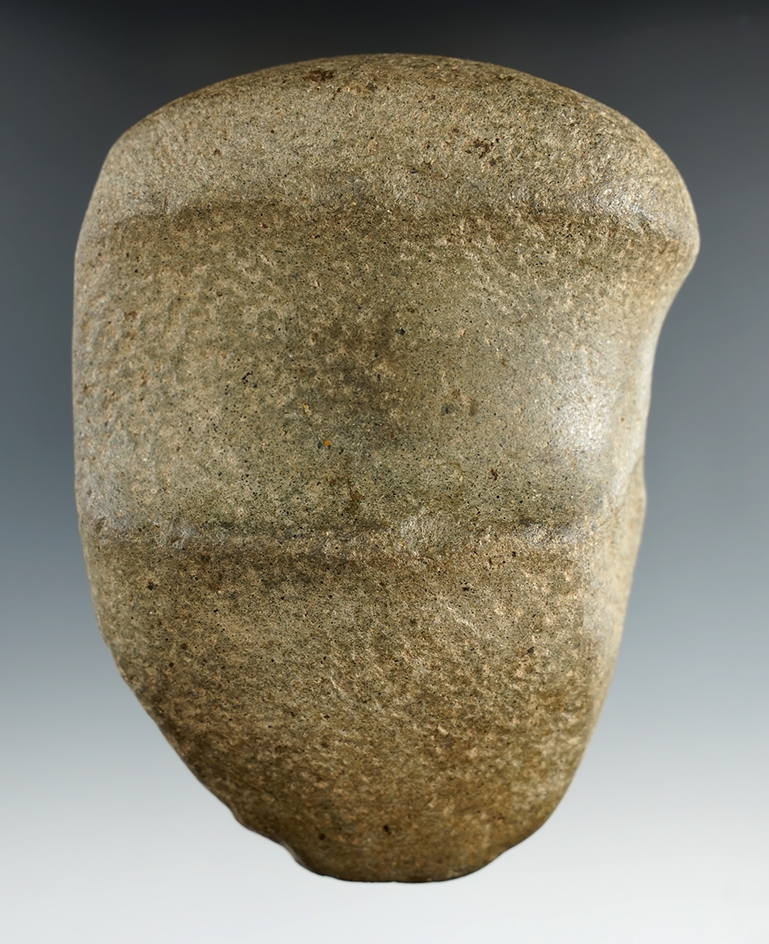 4 1/2" Long 3/4 Grooved Midwestern Axe that was anciently used  to the point of exhaustion.