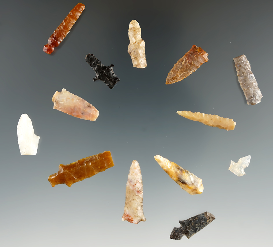 Group of 13 Broken Klickitat Daggers found on the Columbia River in Yakima, Washington.