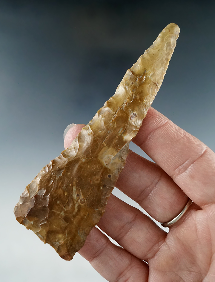 4 1/8" Plateau Pentagonal Knife made from Jasper, found near the Columbia River, Wishram, WA.