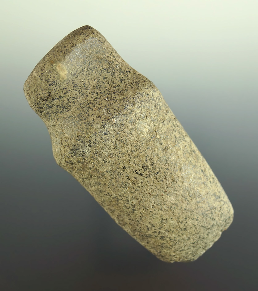 3 13/16" long 3/4 grooved Poll Axe found in Wood Co.,  Ohio. Ex. Raymond Vietzen.