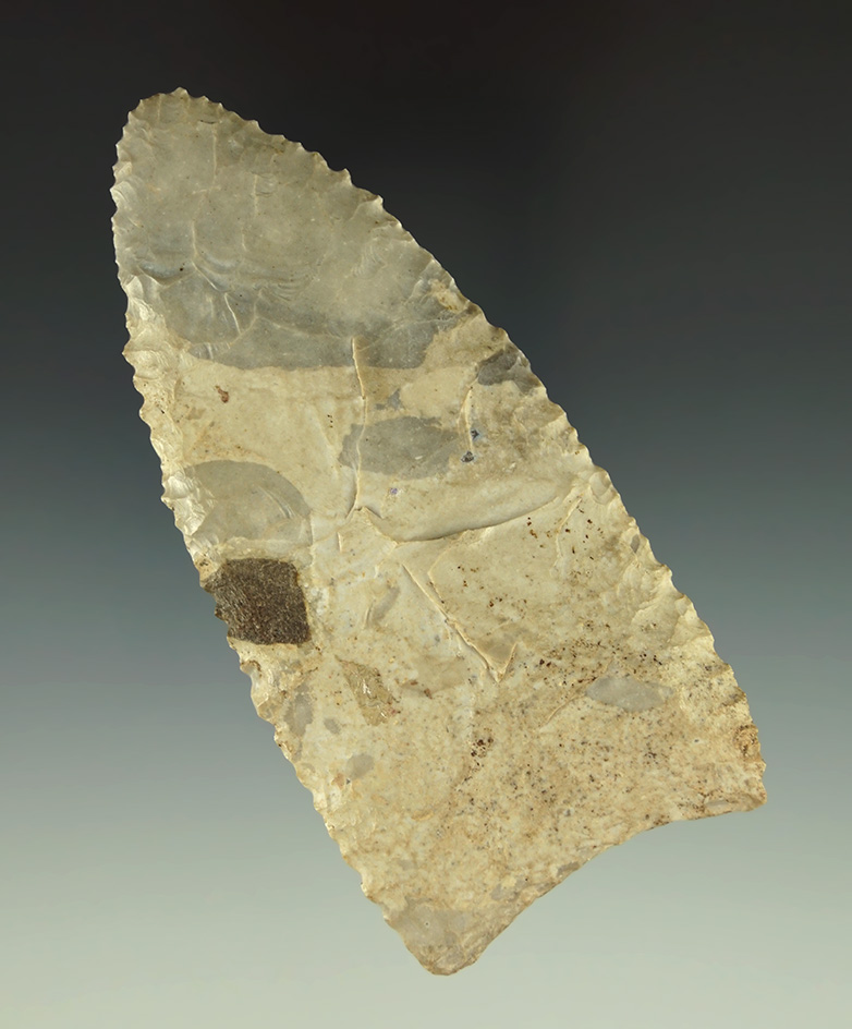 Incredible serrations on this 3 15/16" Blade found in Missouri.