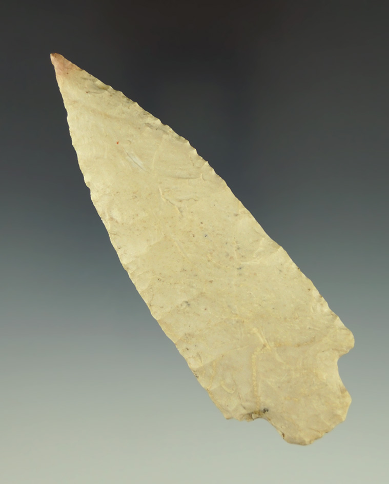 4 3/8" Stemmed Knife found in Cole Missouri. Ex. Rutherford, S. Williams collections.