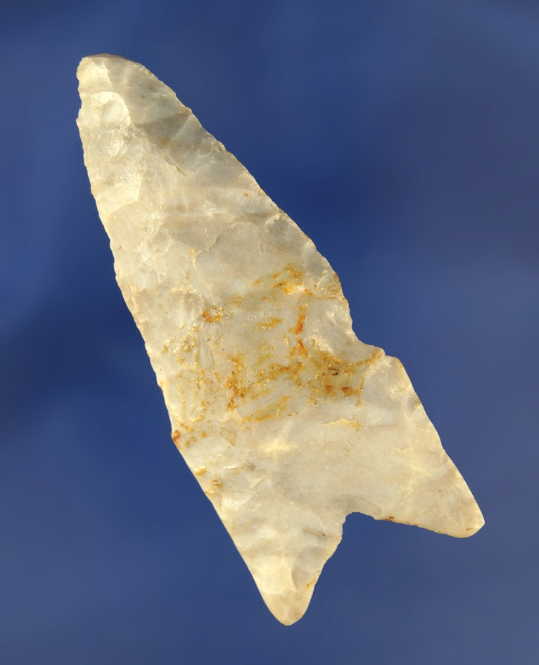 2 5/8" Fluted Paleo Point made from Coshocton Flint found in Ohio.