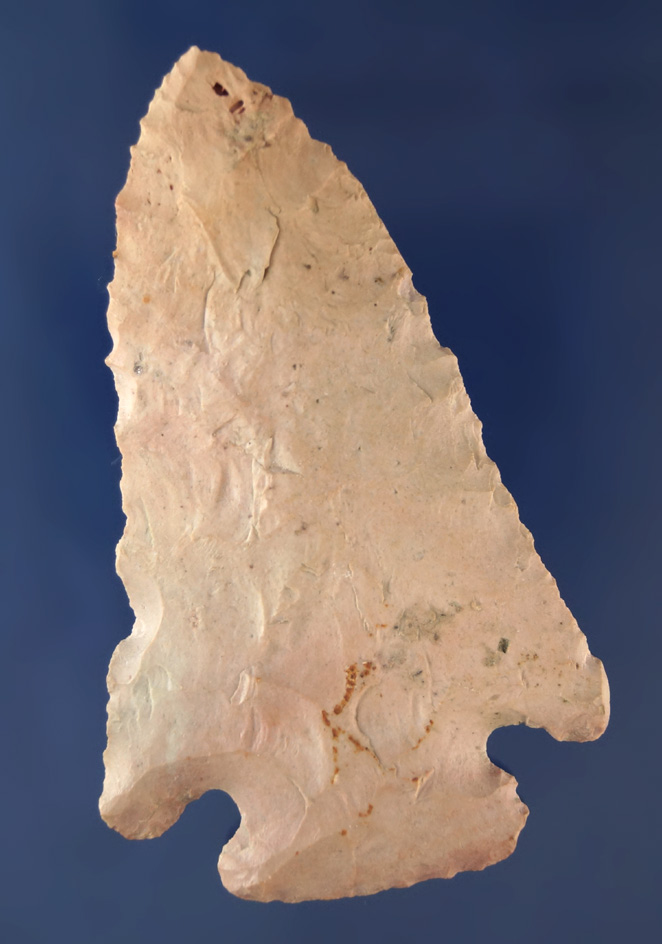 2 15/16" first stage Pentagonal points made from Flint Ridge Flint found in Erie Co., Ohio.