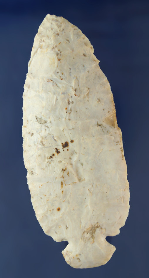 5" Flint Ridge Flint Dovetail that is nicely patinated found in Ohio. Ex. Eugene Hoeing, Ronald Thie