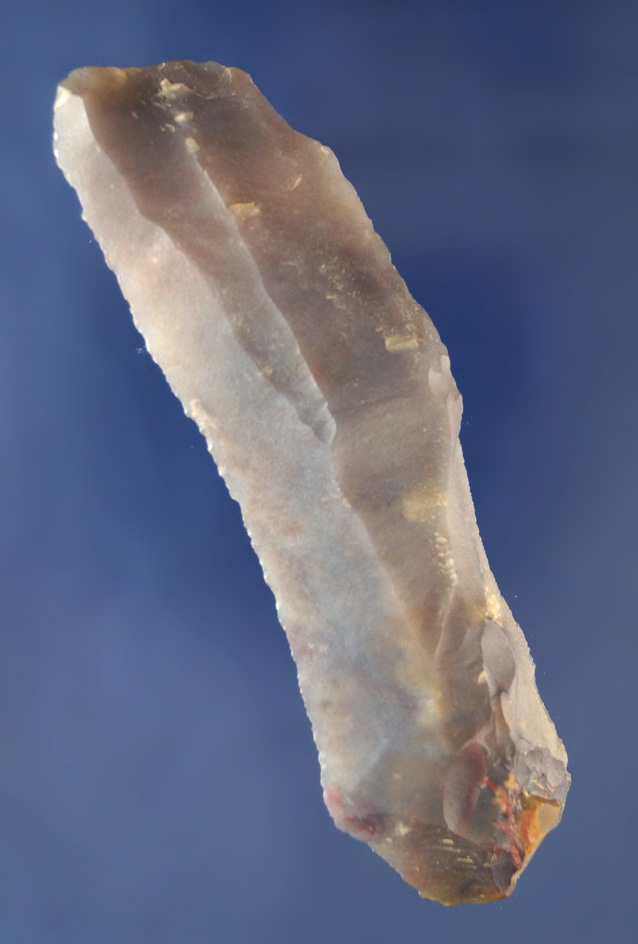 3 13/16" paleo Uniface Knife found in Summit Co., Ohio. Ex. William Miller collection.