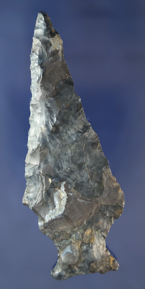 4 1/16" Coshocton Flint Ashtabula found in Allen Co., Ohio. Comes with a Perino COA .