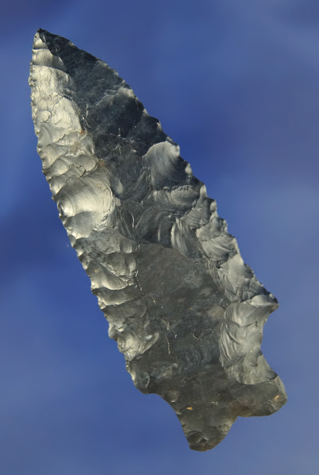 Classic style 3 1/8" Coshocton Flint Heavy Duty found in Richland Co., Ohio. Ex. Sam Speck collectio