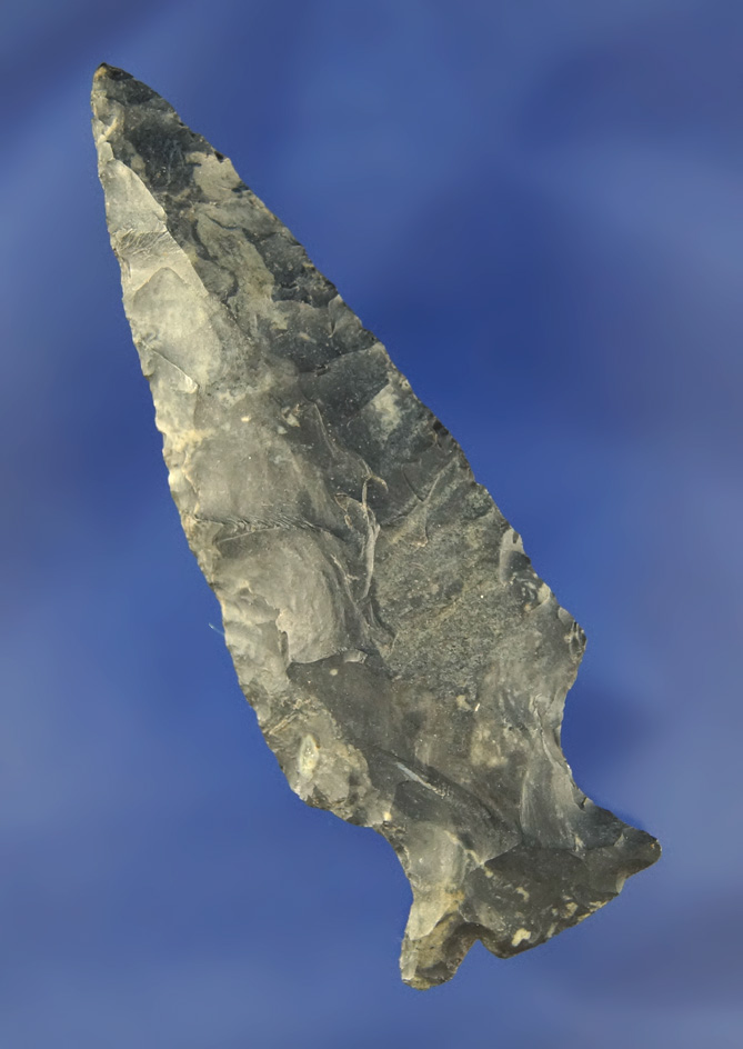 3 5/16" Coshocton Flint Adena found in Ohio. Ex. Earl Townsend collection.