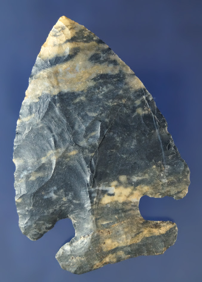 2 5/8"Coshocton Flint Thebes made from beautiful material - slight modern retouched to one blade edg