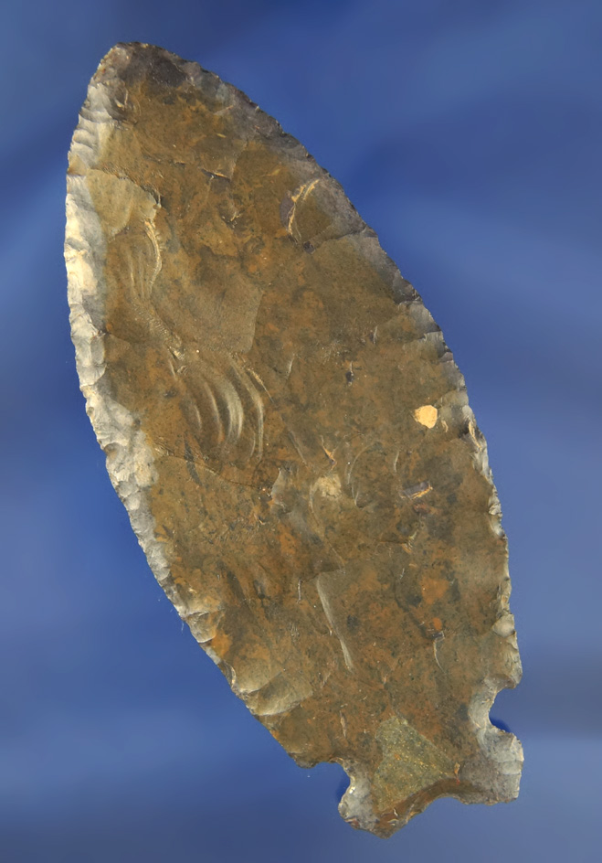 Nice! 4 1/2" Coshocton Flint Archaic Sidenotch - Ohio River in Washington Co., Ohio. Bennett COA