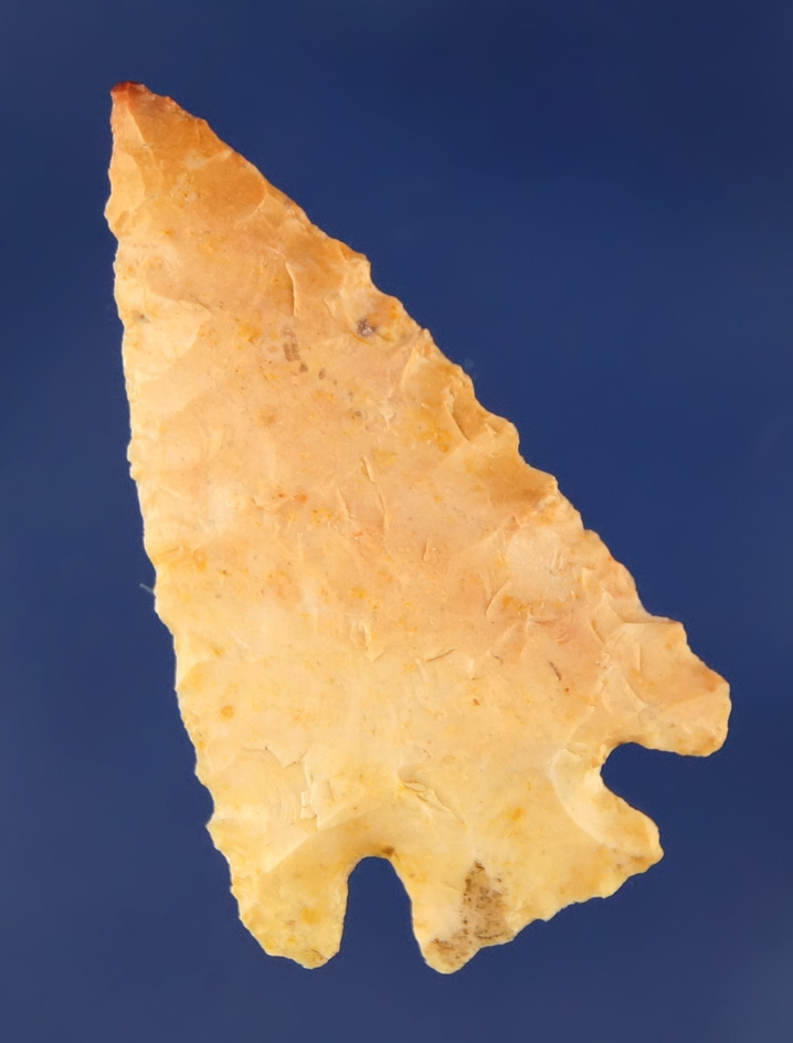 Attractive 1 3/4" Cornernotch Arrowhead found in the Midwest.