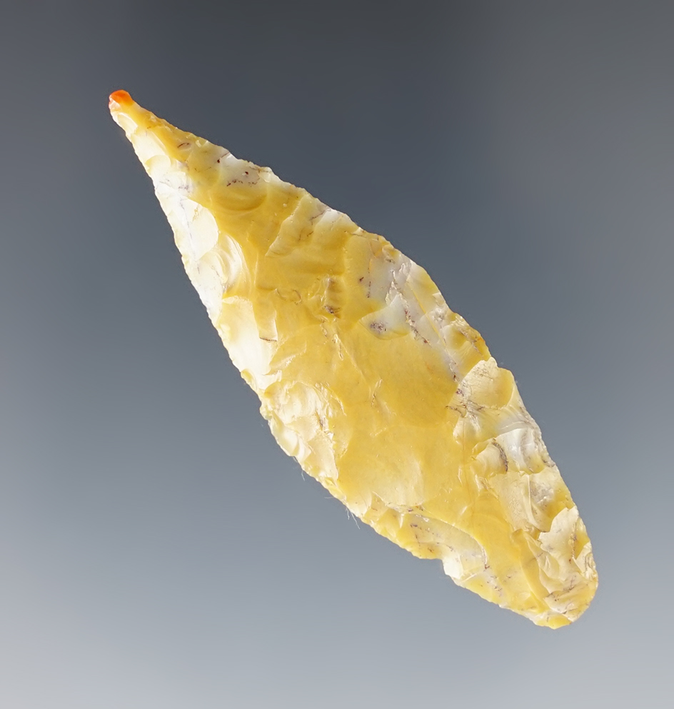2 5/16" Leaf Point found in the western U.S. - high-quality material with a needle tip.