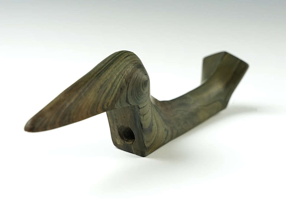 6 1/2" Birdstone with about 50% restoration to the tail end. Found in Van Wert Co., Ohio.