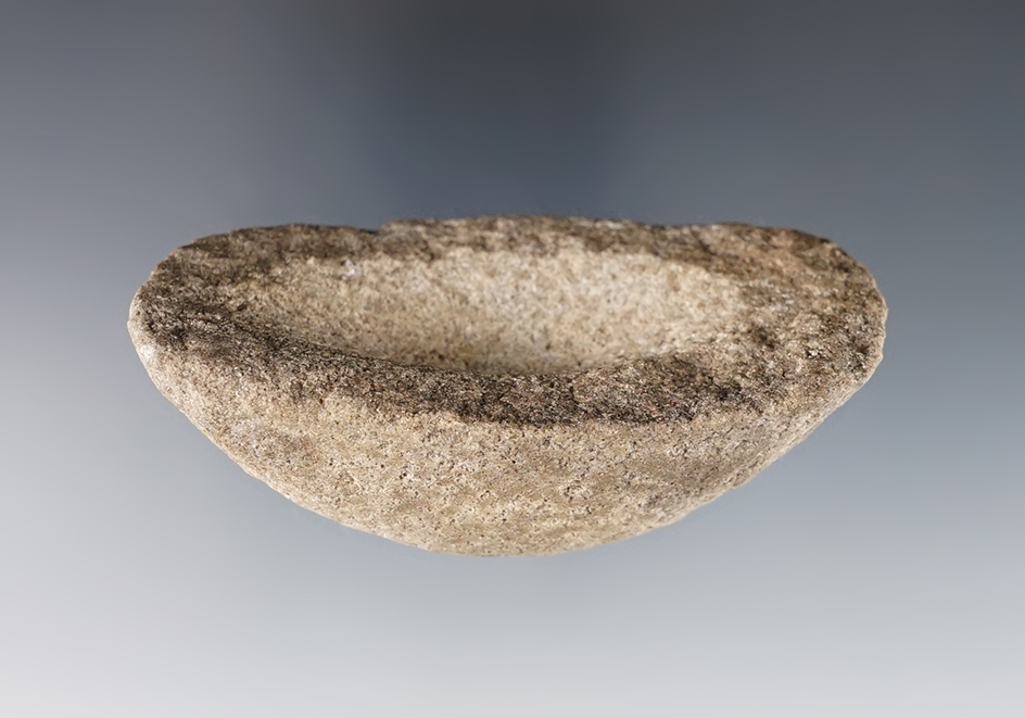 2 13/16" Boatstone found in Logan Co., Ohio. Made from Hardstone.