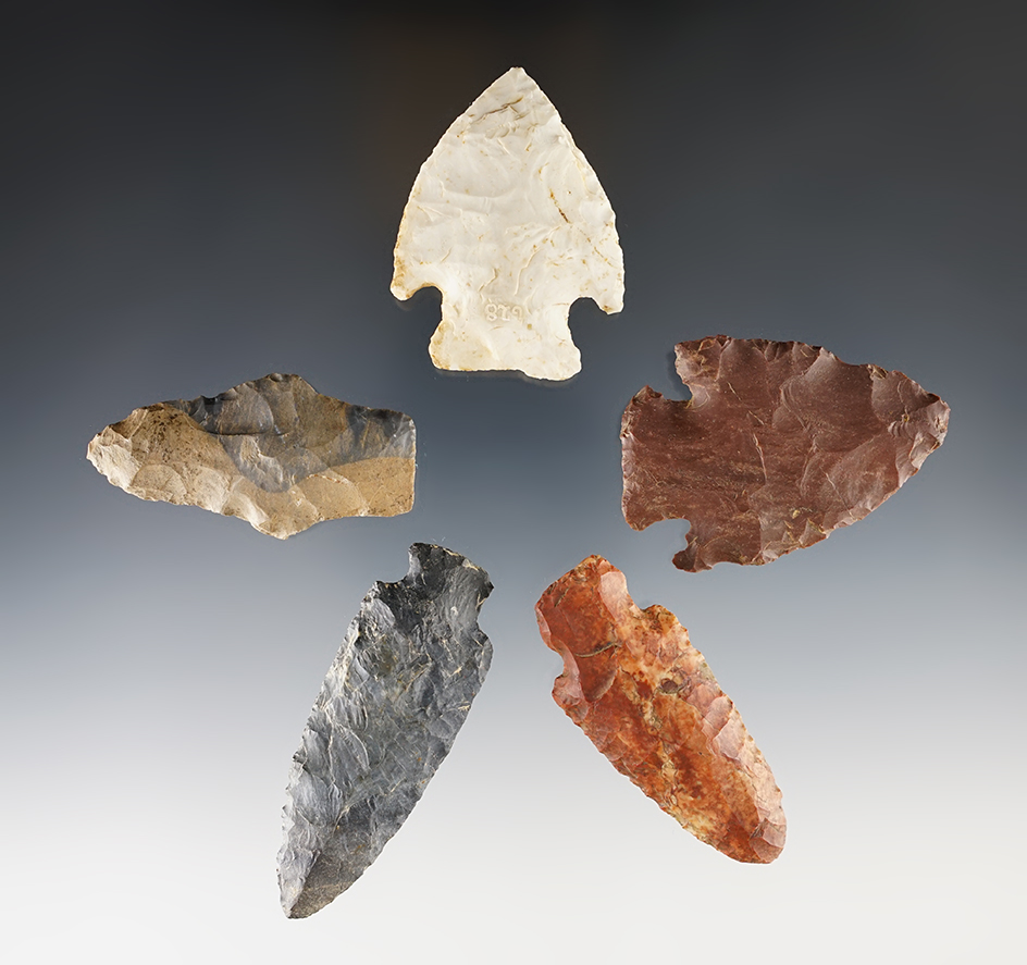 Set of 5 nicely made Midwest points. The largest is 2 9/16".