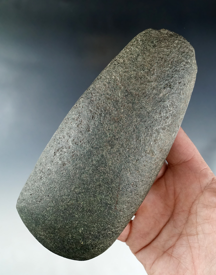 6" Hardstone Celt in excellent condition found in Crawford Co., Ohio. Ex. Vietzen, Hooks collections