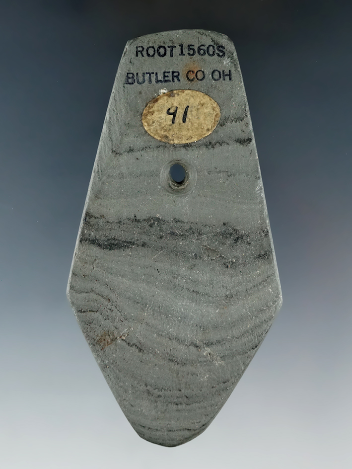 4" Hopewell Coffin Pendant- Butler Co., Ohio. Pictured in Who's Who #1, page 144. Ex.  Wachtel.