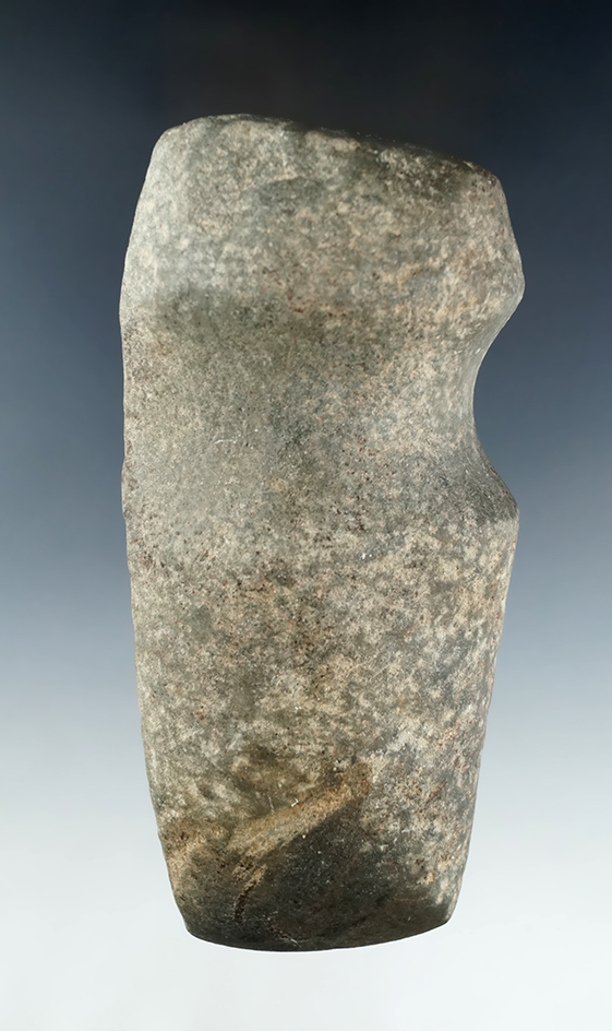 4 7/8" Hardstone Poll Axe found in Kenton on High Street, Hardin Co., Ohio.