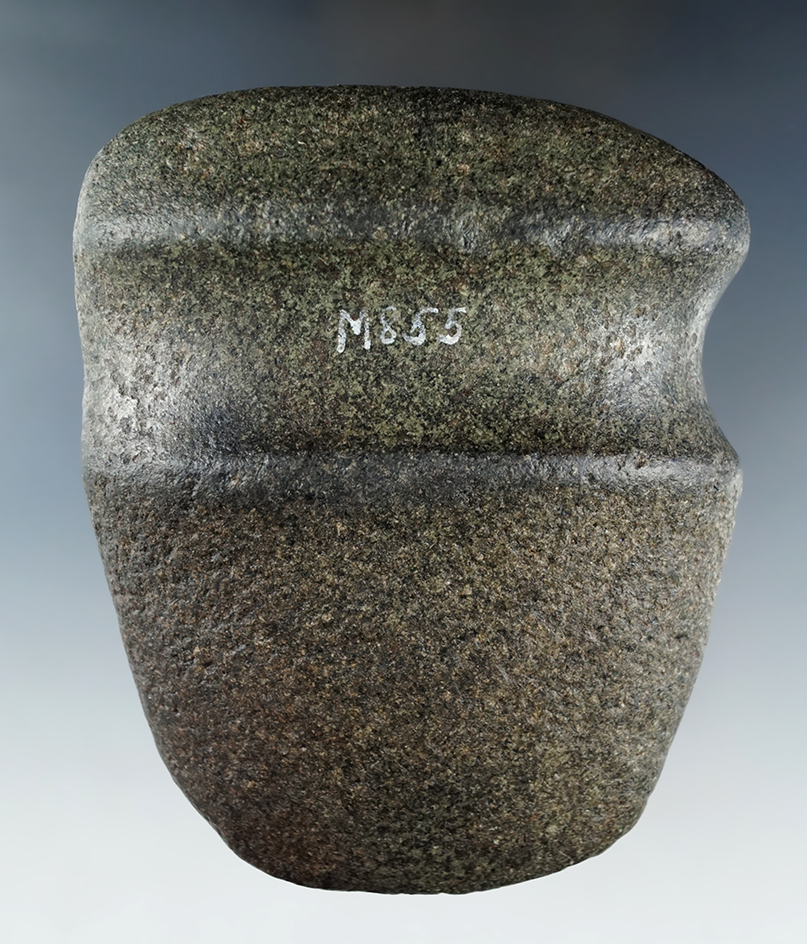 4" long 3/4 grooved Axe in excellent condition with great patina found in Ohio. Ex. Don Morrow.