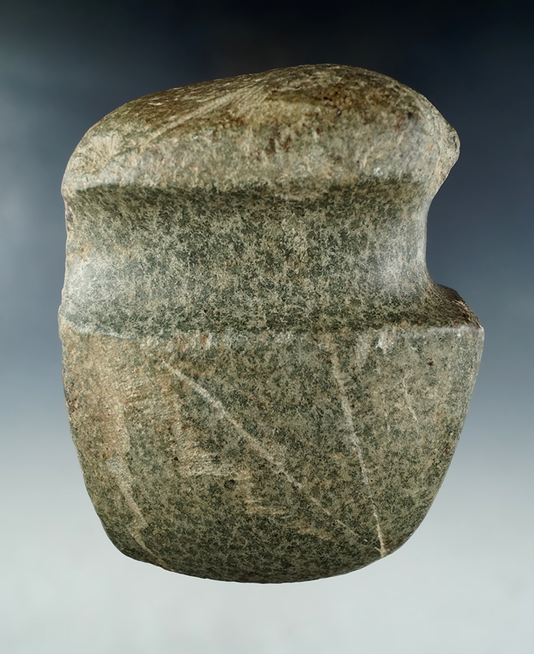 4 7/8" long 3/4 grooved nicely polished granite Axe found in Ohio. Ex. Rob Dills, Keith Ray collecti